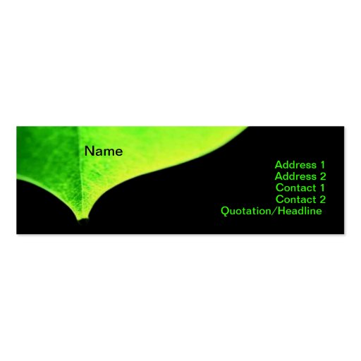 Green Leave Business Card