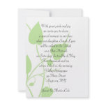 Green Leaves Bat Mitzvah Personalized Invites