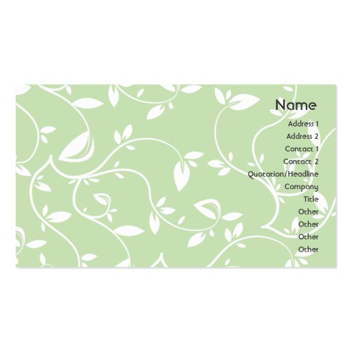 Green Leaves - Business Business Card Templates
