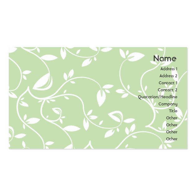 Green Leaves Business Business Card Templates