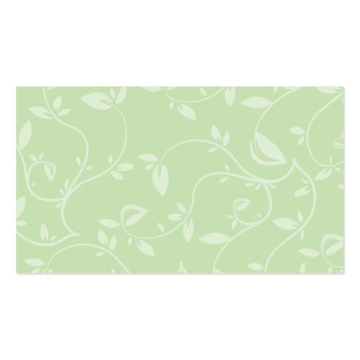 Green Leaves - Business Business Cards (back side)