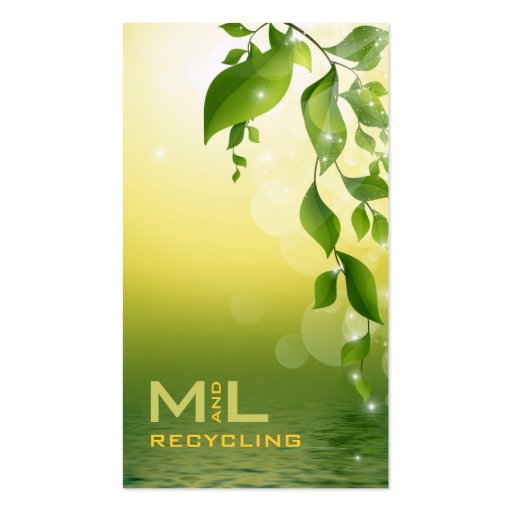 Green Leaves Business Card (front side)