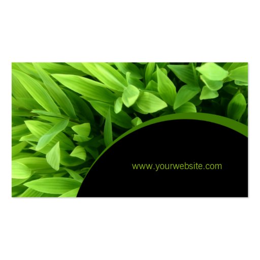 Green Leaves business card (back side)