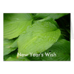 Green leaves card