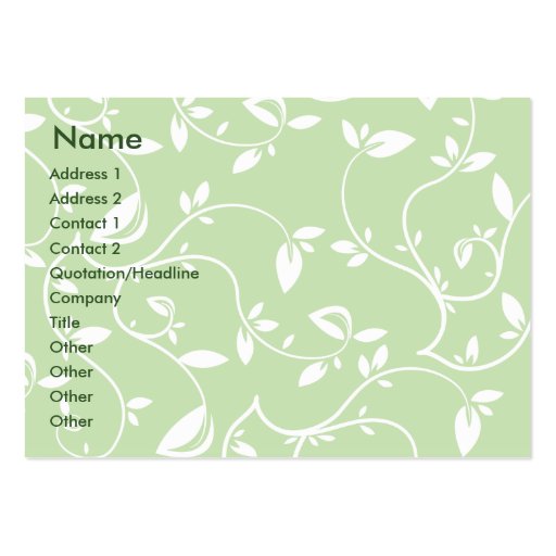 Green Leaves - Chubby Business Card