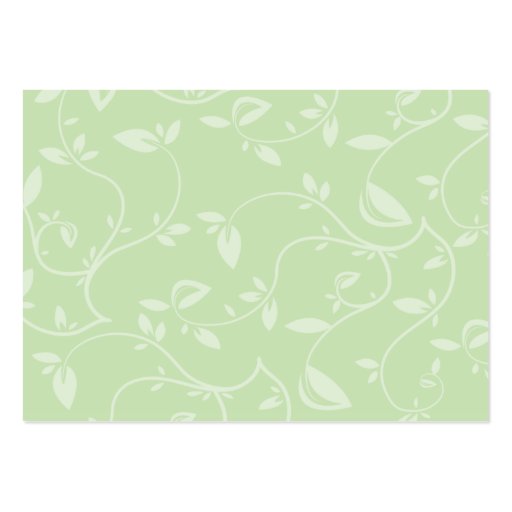 Green Leaves - Chubby Business Card Templates (back side)