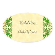 Green Leaves Custom Craft Sticker