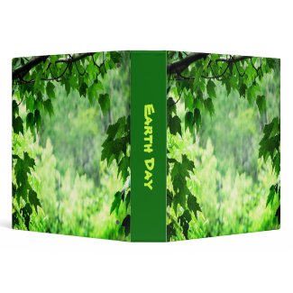 Green Leaves Earth Day binder