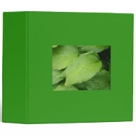 green leaves, green vinyl binder