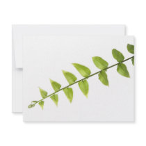 Green leaves invitations