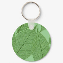 Green Leaves Keychain by MidnightAkita Green Leaves Keychain