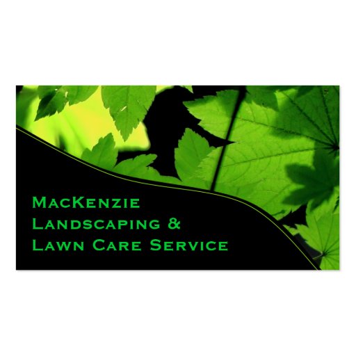 Green Leaves Landscaping Business Card (front side)