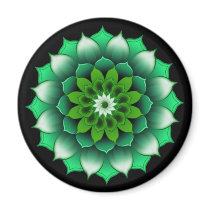 Green Leaves Mandala Magnet by teeboutique Green Leaves Mandala Magnet