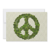 Green Leaves Of Peace Personalized Announcement
