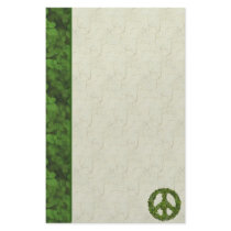 Green Leaves Of Peace Stationery Design