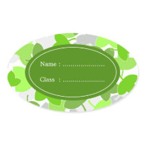 Green leaves pattern stickers