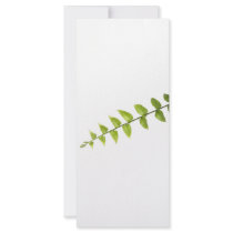 Green leaves rack card template