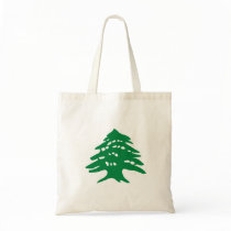 Green Lebanon Cedar Tree Canvas Bag