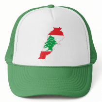 GREEN Lebanon Flag Map Mesh Hat