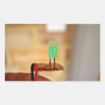 Green LED Rectangular Stickers