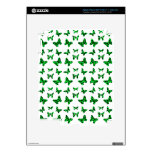 Green Leopard Print Butterfly Pattern Decal For iPad 3