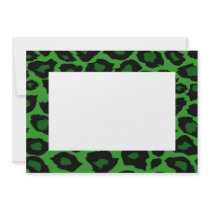 Green Leopard Print Invitation by MishkaInvitations Green Leopard Print Invitation