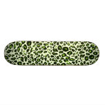 Green leopard print skateboard