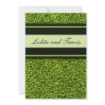 Green Leopard Print Wedding Invitations