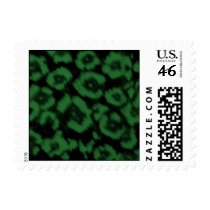 Green Leopard Spot Postage Stamps stamps