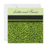 Green Leopard Wedding Invitation