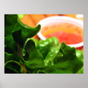 Green Lettuce Leaf Photo Poster