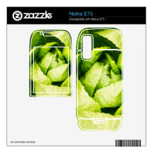 Green Lettuce Leaves With Raindrops Skin For Nokia E75
