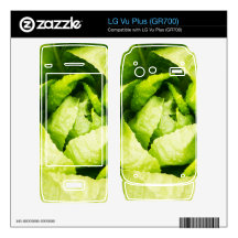 Green Lettuce Leaves With Raindrops LG Vu Plus Skin