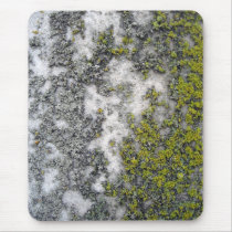 Green lichen on granite mousepads
