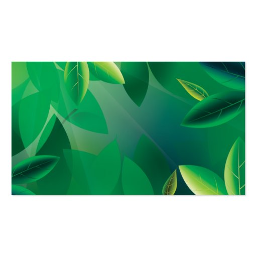 Green Life Business Card (front side)
