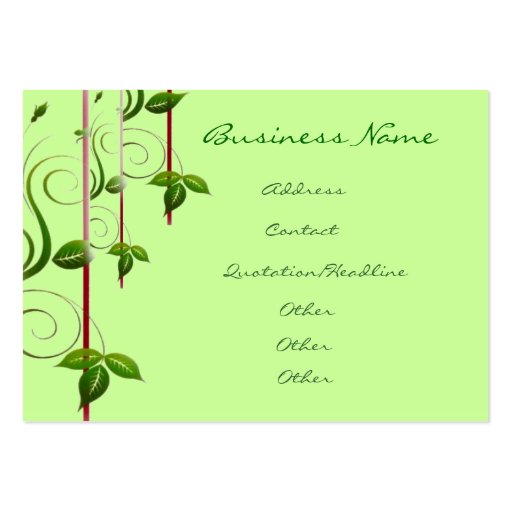Green Life Business Cards (front side)