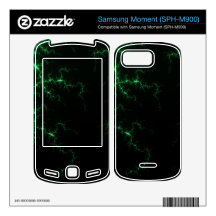 Green Lightnings - fractal design Skin For Samsung Moment