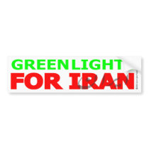 Green Lights for Iran bumper stickers