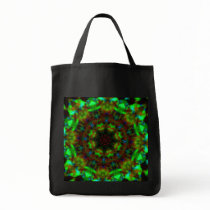 Green Lights mandala tote bag bags