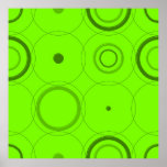Green, Lime Retro Pop Squares Abstract Art Posters