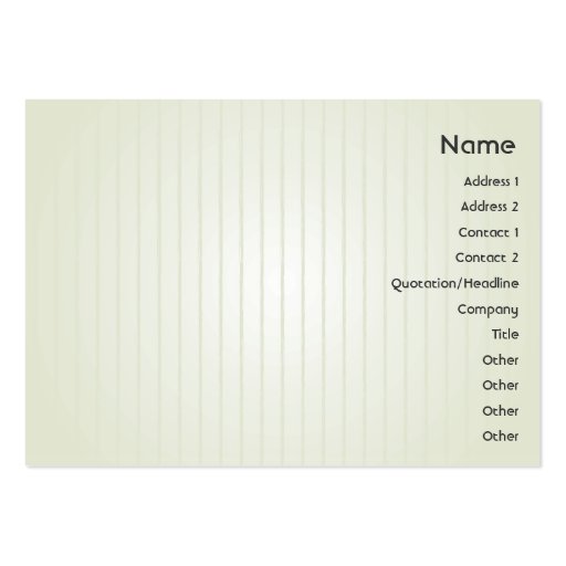 Green Lines - Chubby Business Card Template (front side)