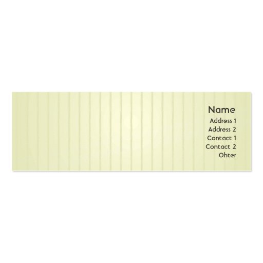 Green Lines - Skinny Business Card