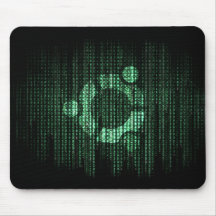 Green Linux Terminal Mouse Pads