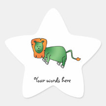 Green lion sticker