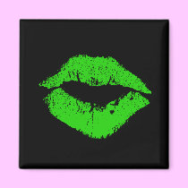 Green Lips Magnet magnets