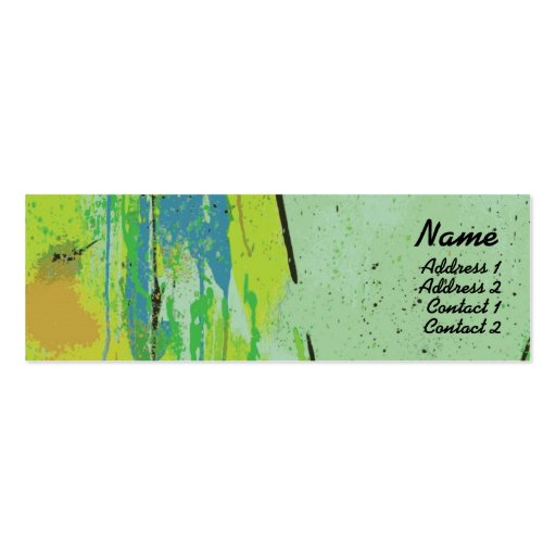 Green Lips - Skinny Business Card Templates (front side)
