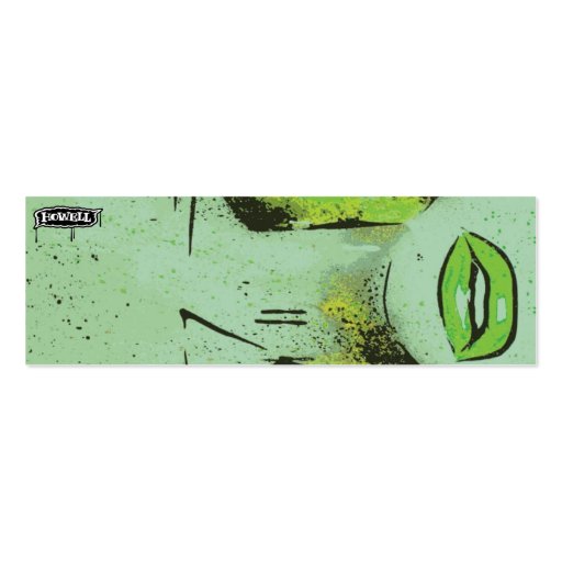 Green Lips - Skinny Business Card Templates (back side)