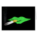 Green Lips Smoking cards
