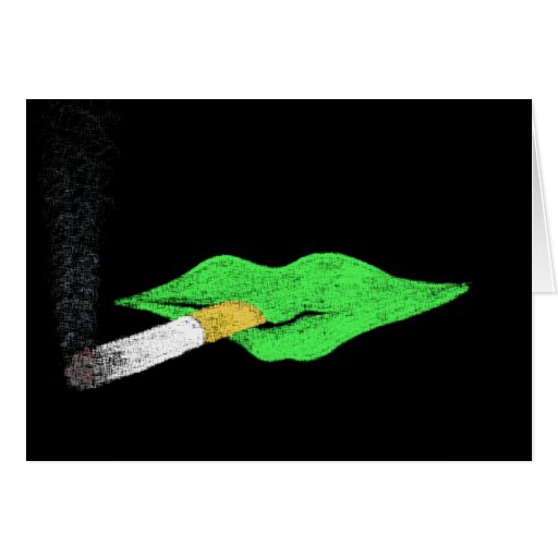 Green Lips Smoking Cards