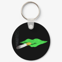 Green Lips Smoking keychains by boldhumor Green Lips Smoking keychains